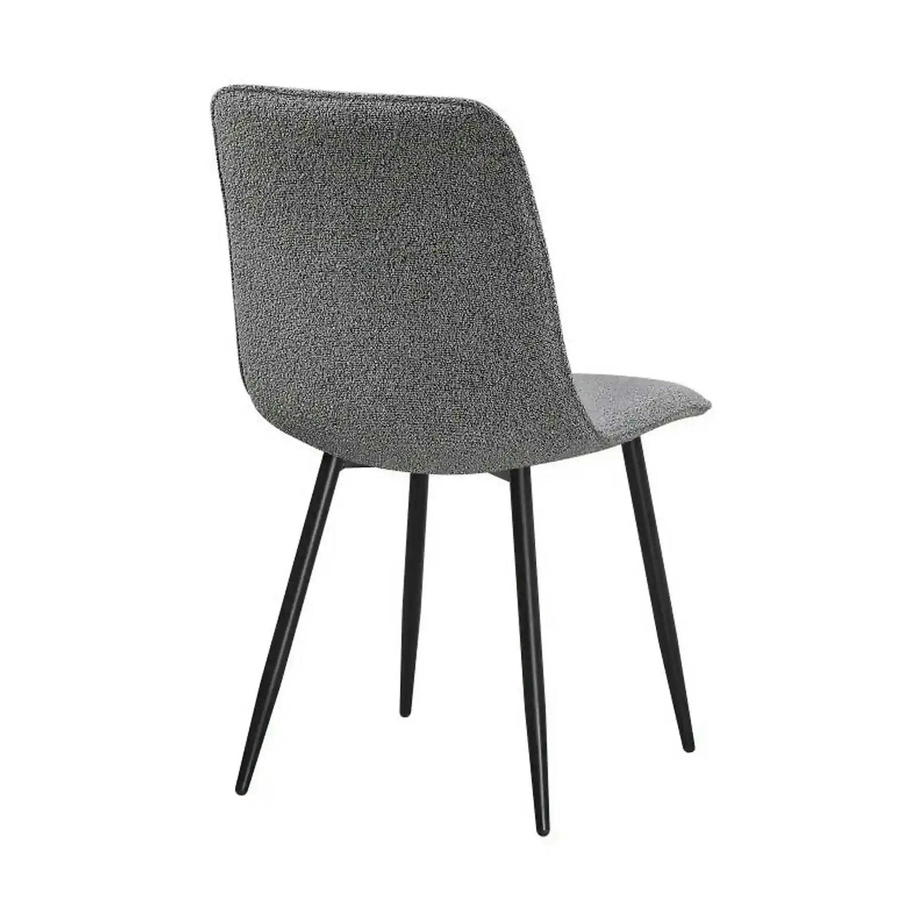 Scaun DOT, stofă buclata/metal, gri închis/negru, 45×57×89 cm