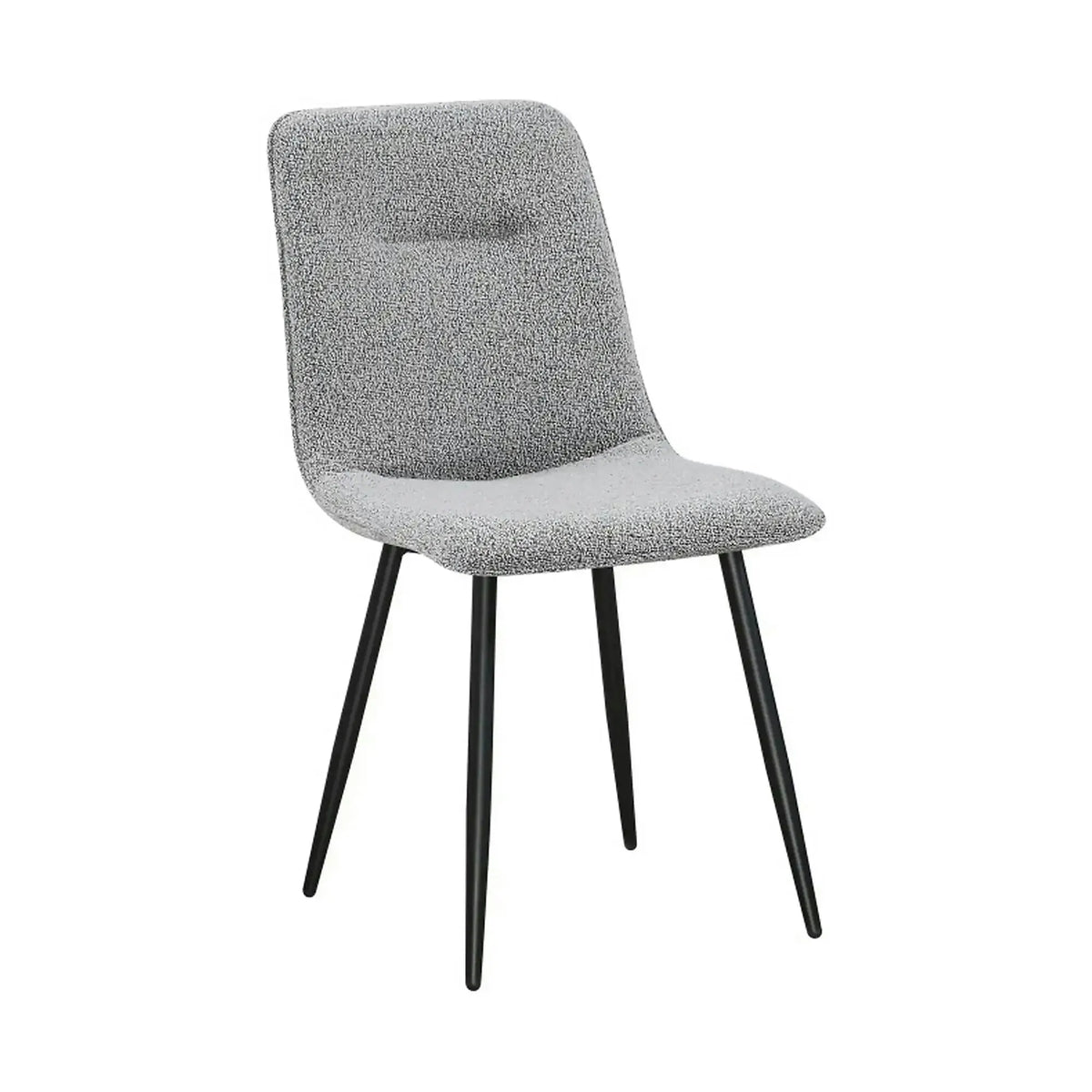 Scaun DOT, gri/negru, stofa buclata/metal, 45x57x89 cm