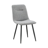 Scaun DOT, gri/negru, stofa buclata/metal, 45x57x89 cm