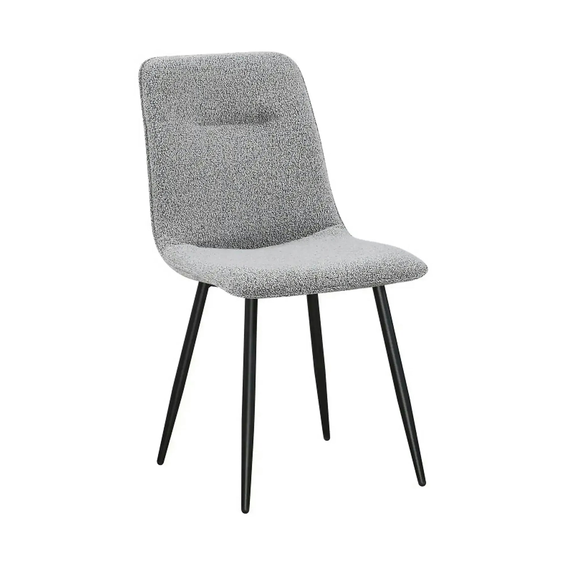 Scaun DOT, gri/negru, stofa buclata/metal, 45x57x89 cm