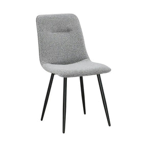 Scaun DOT, gri/negru, stofa buclata/metal, 45x57x89 cm