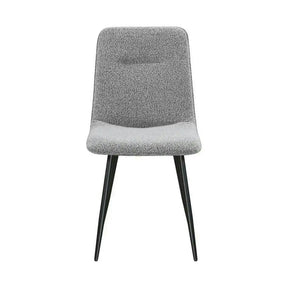 Scaun DOT, stofă buclata/metal, gri/negru, 45×57×89 cm