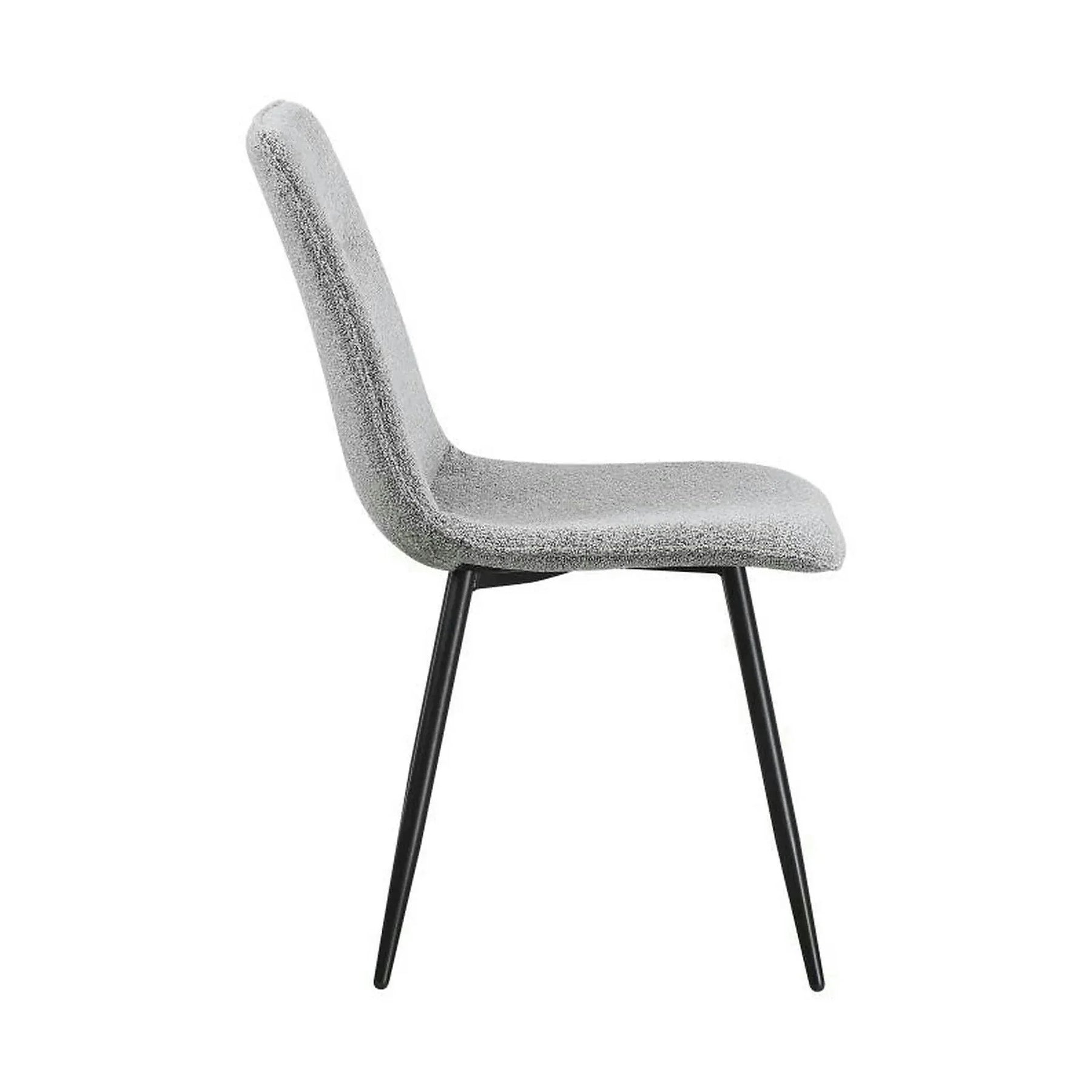 Scaun DOT, stofă buclata/metal, gri/negru, 45×57×89 cm