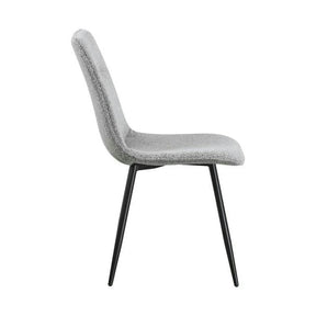 Scaun DOT, stofă buclata/metal, gri/negru, 45×57×89 cm