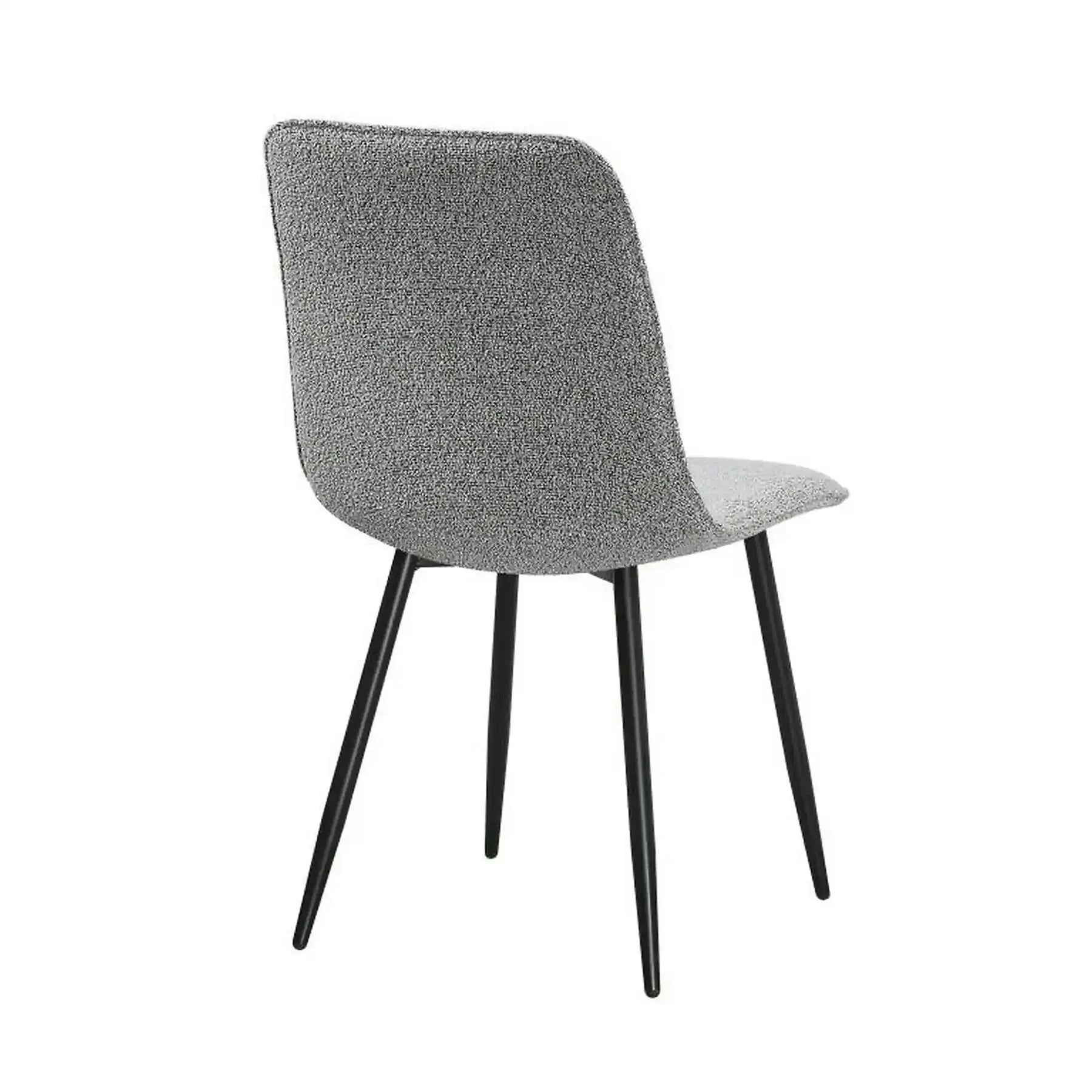 Scaun DOT, stofă buclata/metal, gri/negru, 45×57×89 cm