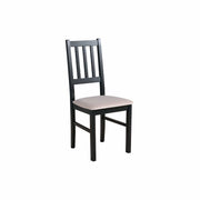 Scaun BOS 4, grej/negru, stofa catifelata/lemn de fag, 43x40x94 cm