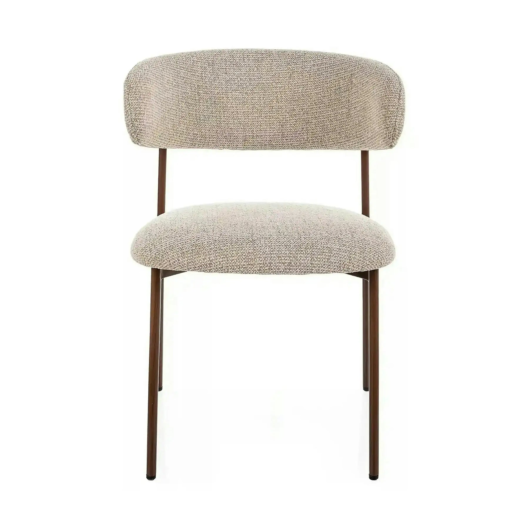 Scaun ELTON D, bej/nuc, stofă/metal, 56x46x80 cm
