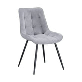 Scaun EVO, gri deschis/negru, stofa clasica/metal, 51x63x86 cm