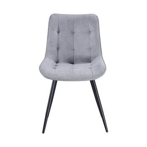 Scaun EVO, stofă clasică/metal, gri deschis - Brego 07/negru, 51×63×86 cm