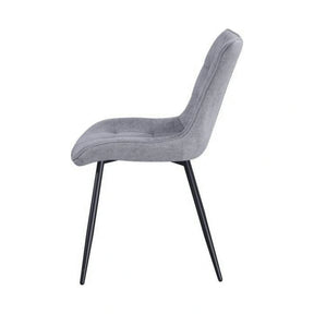 Scaun EVO, stofă clasică/metal, gri deschis - Brego 07/negru, 51×63×86 cm