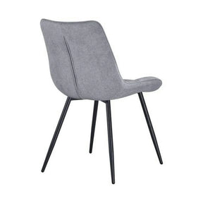 Scaun EVO, stofă clasică/metal, gri deschis - Brego 07/negru, 51×63×86 cm