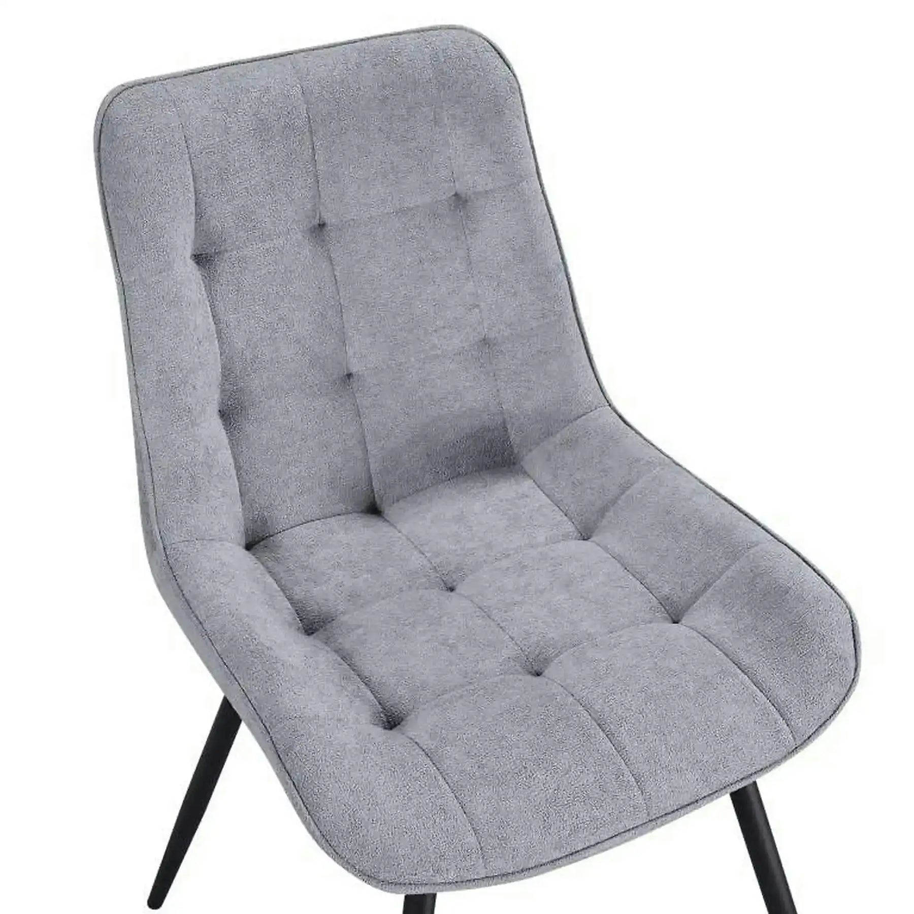 Scaun EVO, stofă clasică/metal, gri deschis - Brego 07/negru, 51×63×86 cm