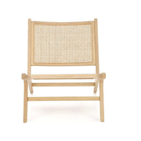 Scaun de grădină din stejar deschis, cu design minimalist – primabucata