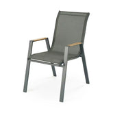 Scaun gradina HOVER, gri, plasa/metal, 54x73x90 cm
