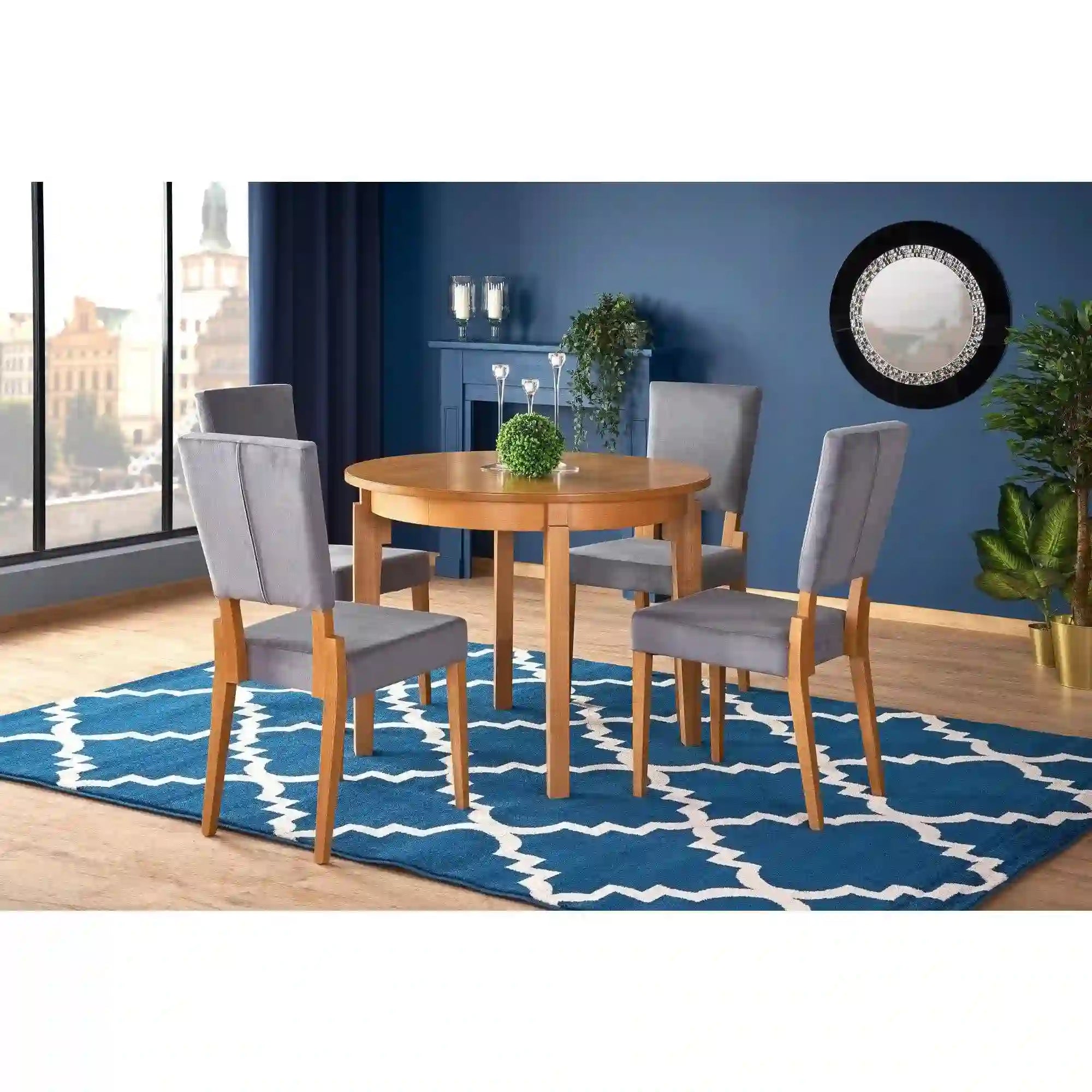 Scaun HOUSTON OCN-27684, gri/stejar honey