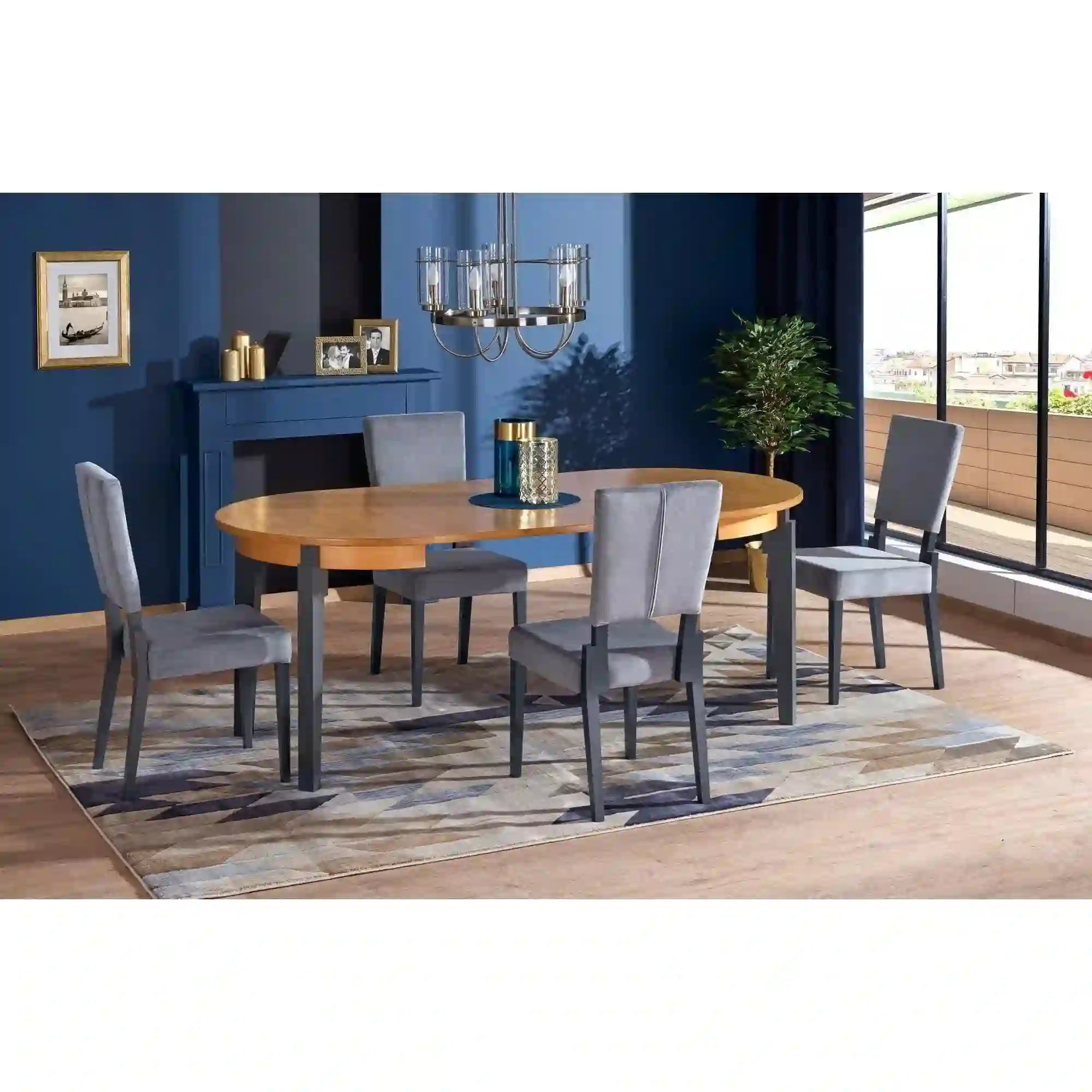 Scaun HOUSTON OCN-27685, gri/negru