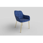 Scaun HOUSTON OCN-27689, albastru marin/auriu