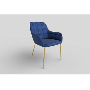 Scaun HOUSTON OCN-27689, albastru marin/auriu