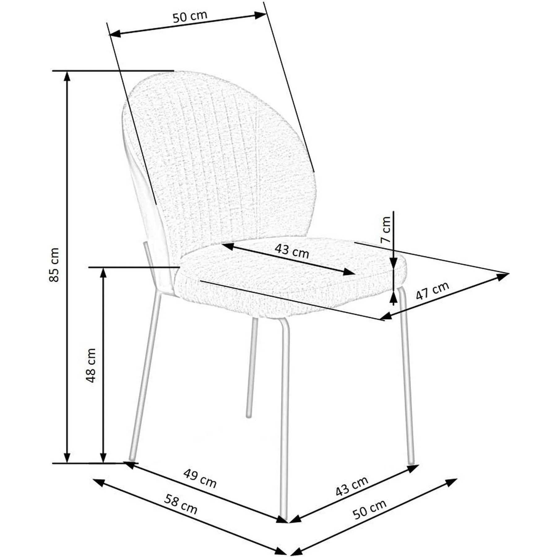 Scaun HOUSTON OCN-27710, gri/negru