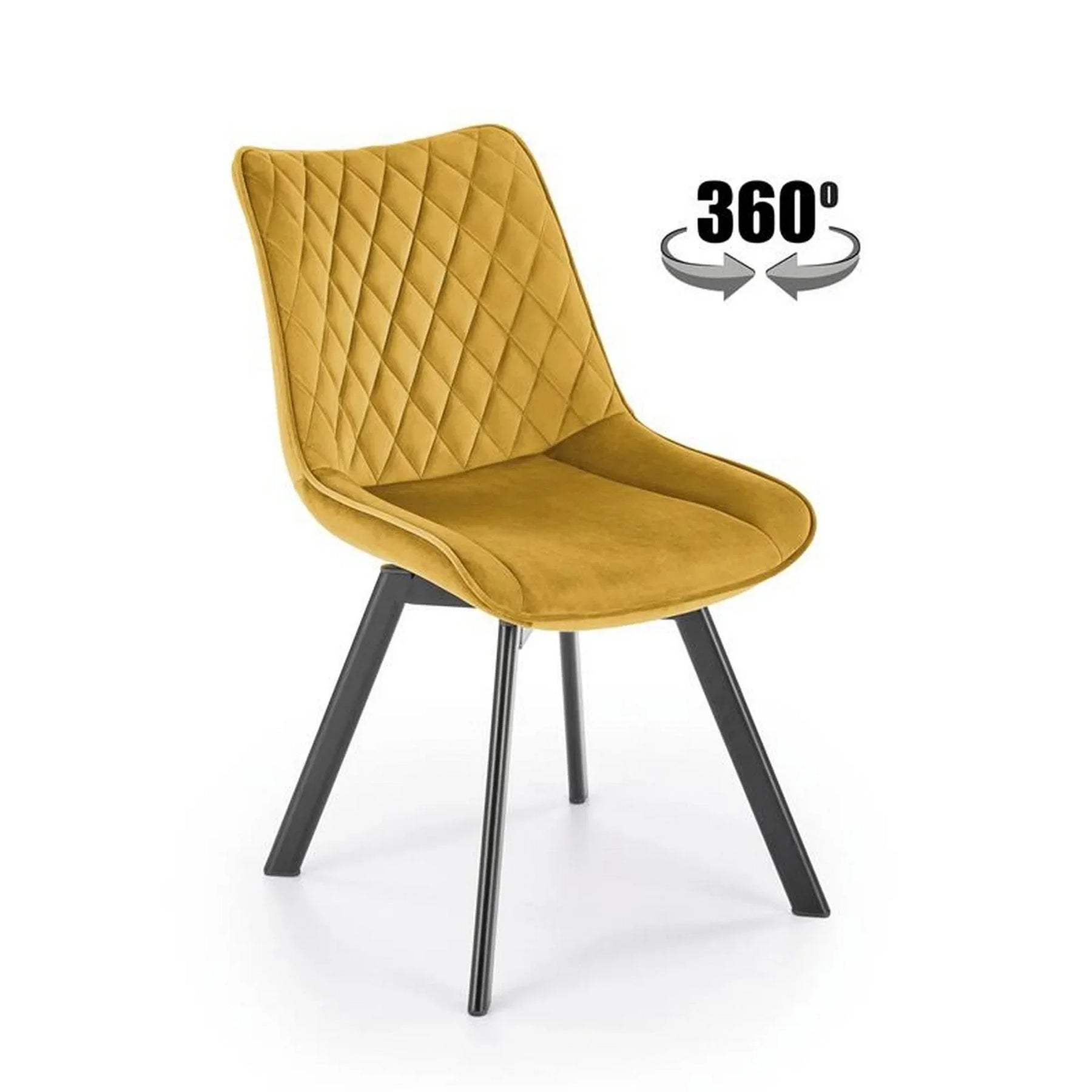 Scaun HOUSTON OCN-36205, galben mustar/negru
