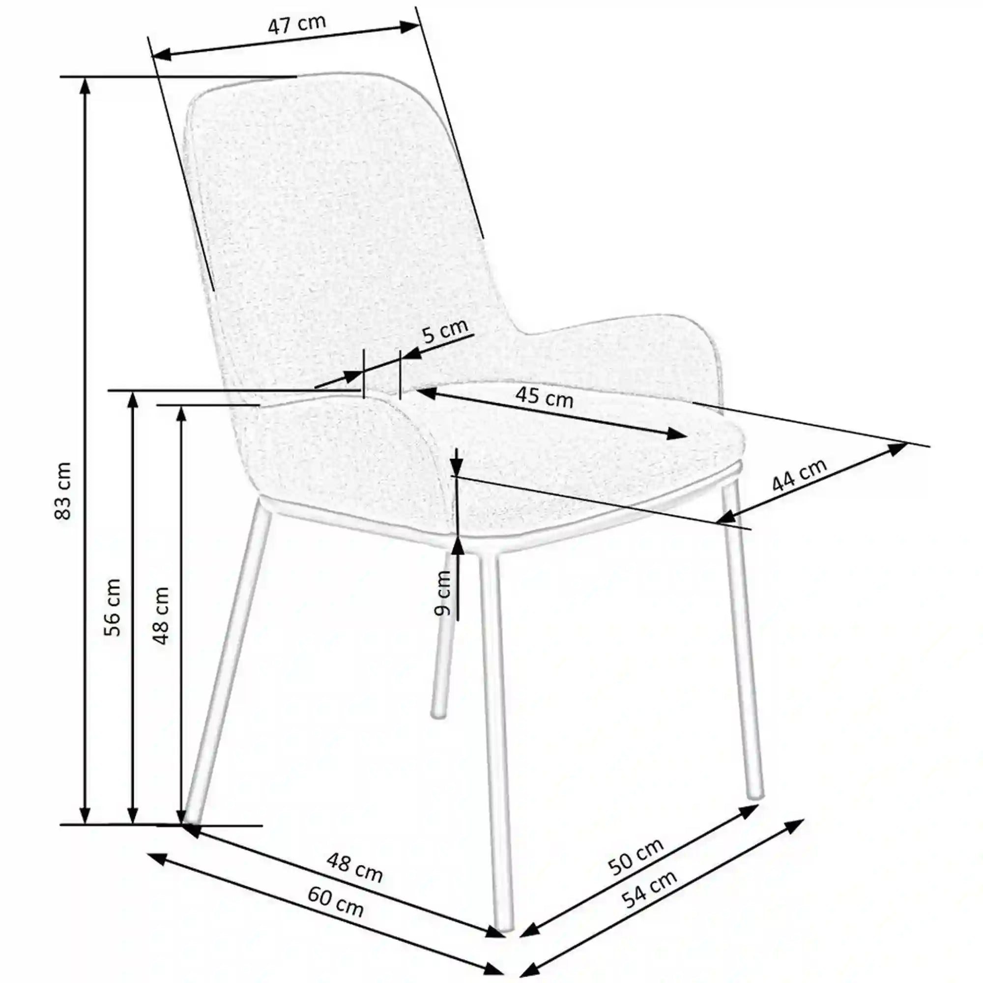 Scaun HOUSTON OCN-36242, gri/negru