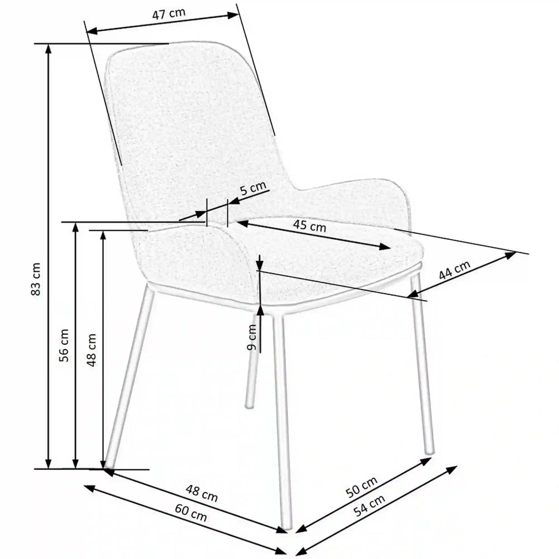 Scaun HOUSTON OCN-36242, gri/negru