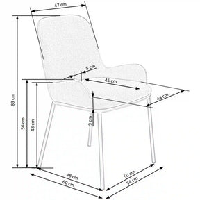 Scaun HOUSTON OCN-36242, gri/negru