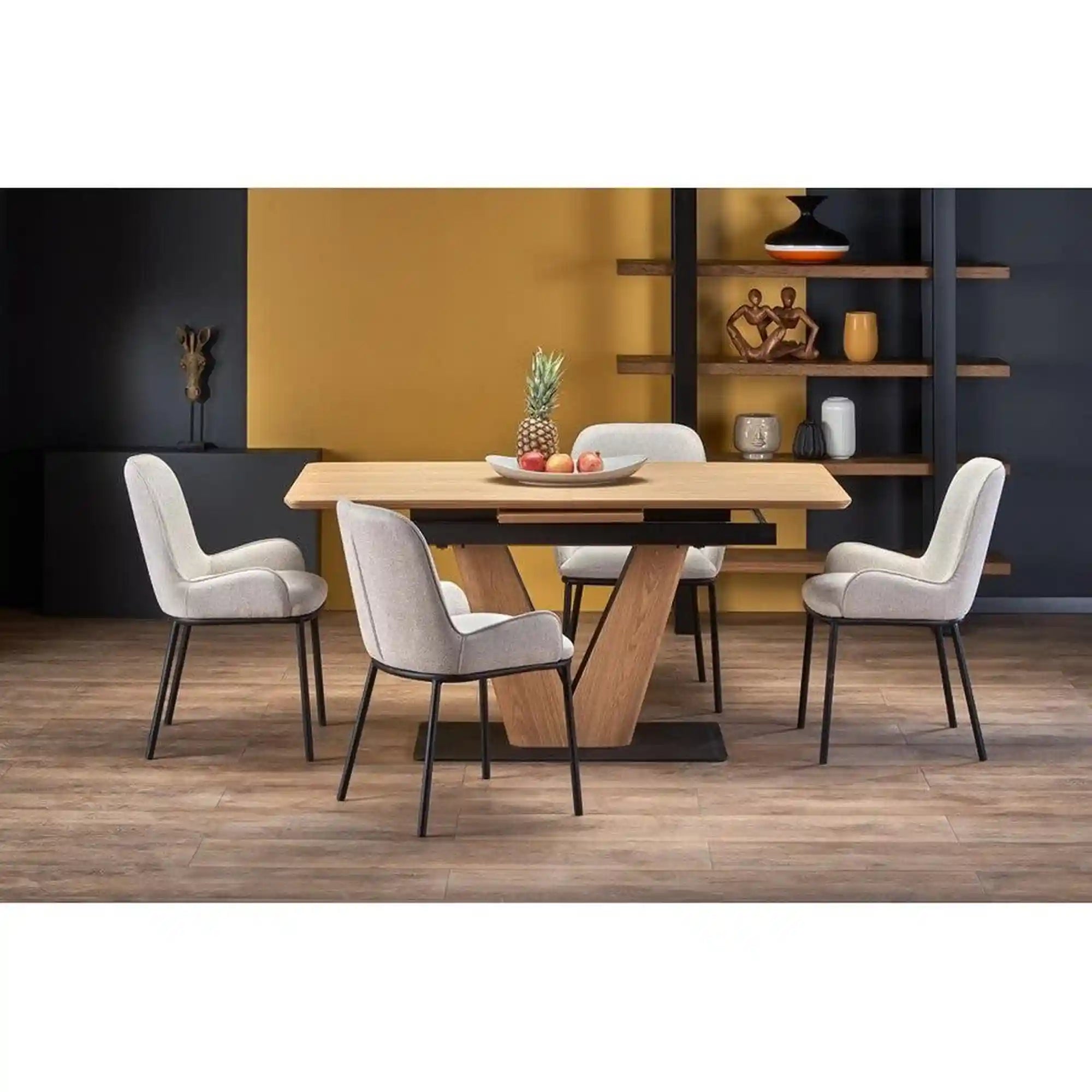 Scaun HOUSTON OCN-36244, alb/negru