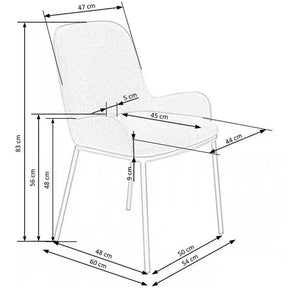 Scaun HOUSTON OCN-36244, alb/negru