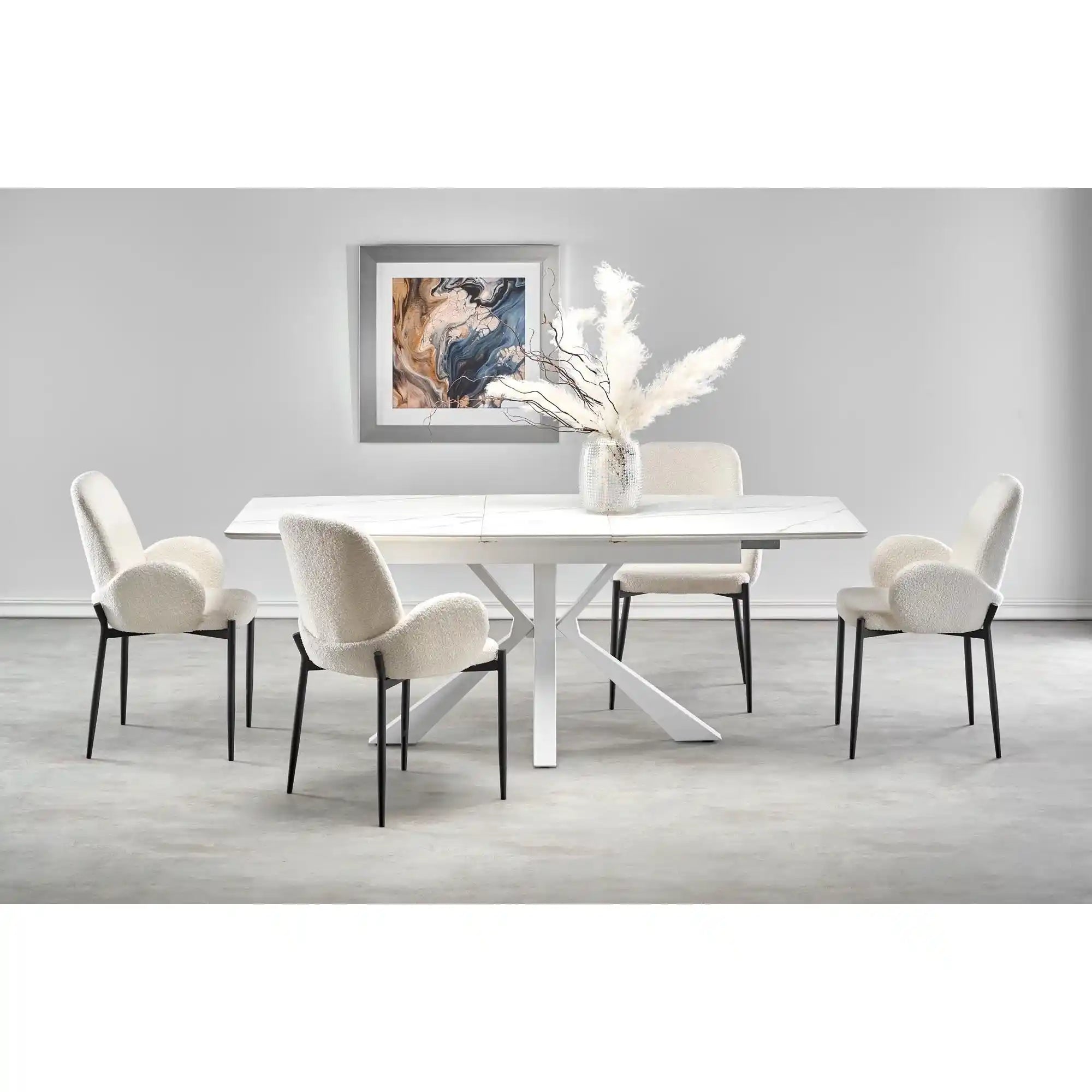 Scaun HOUSTON OCN-36246, crem/negru