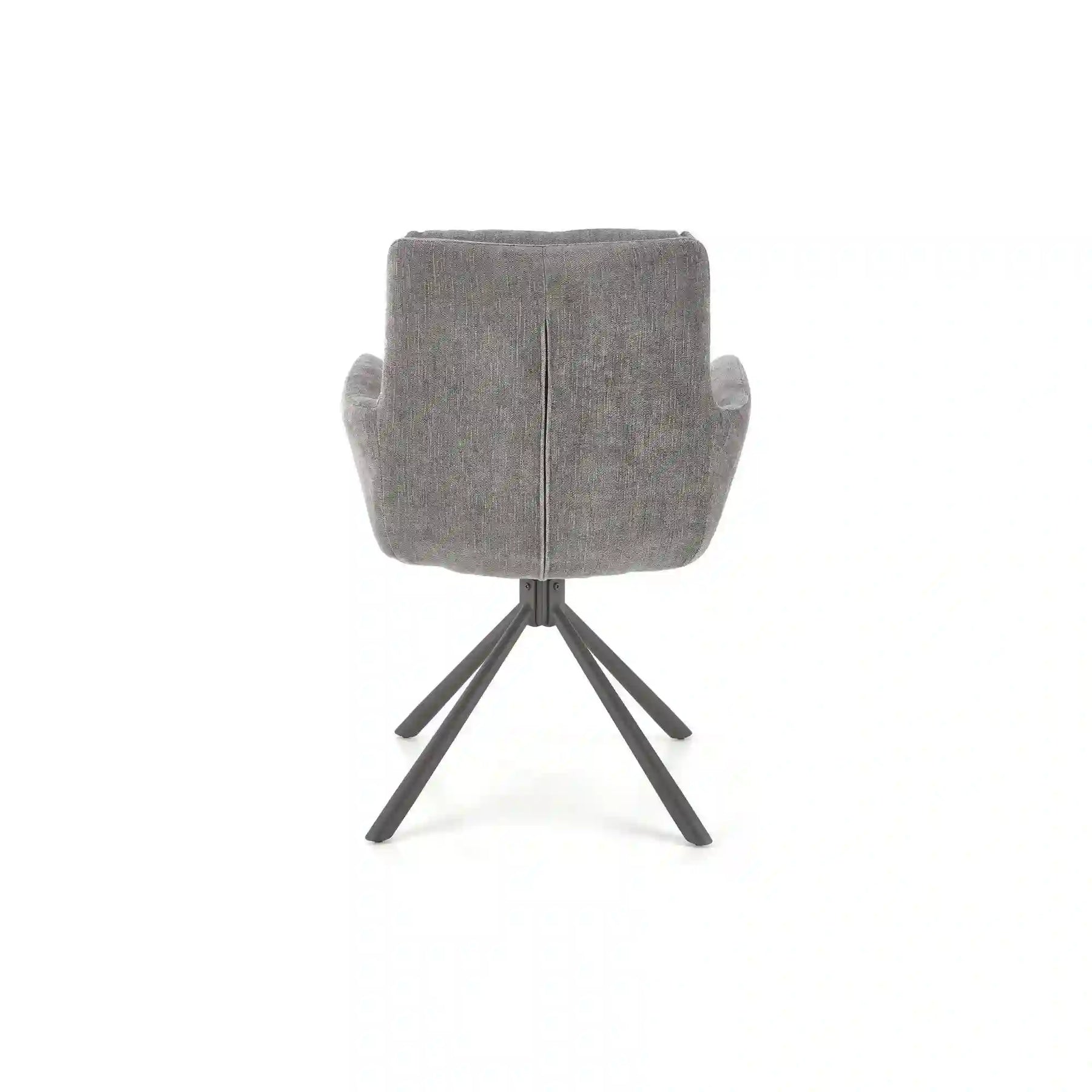 Scaun gri cu suport negru, ideal pentru living modern – primabucata