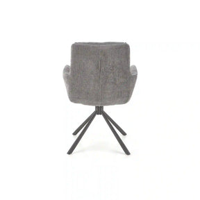 Scaun gri cu suport negru, ideal pentru living modern – primabucata