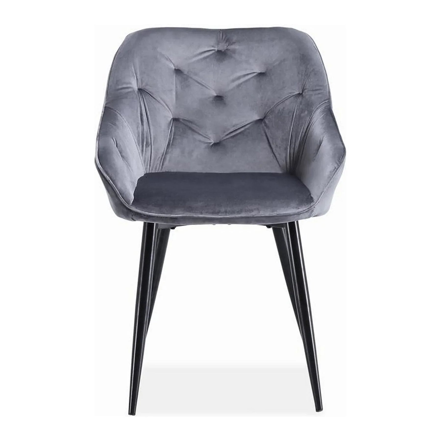 Scaun gri cu design modern, tapițat, ideal pentru living – primabucata