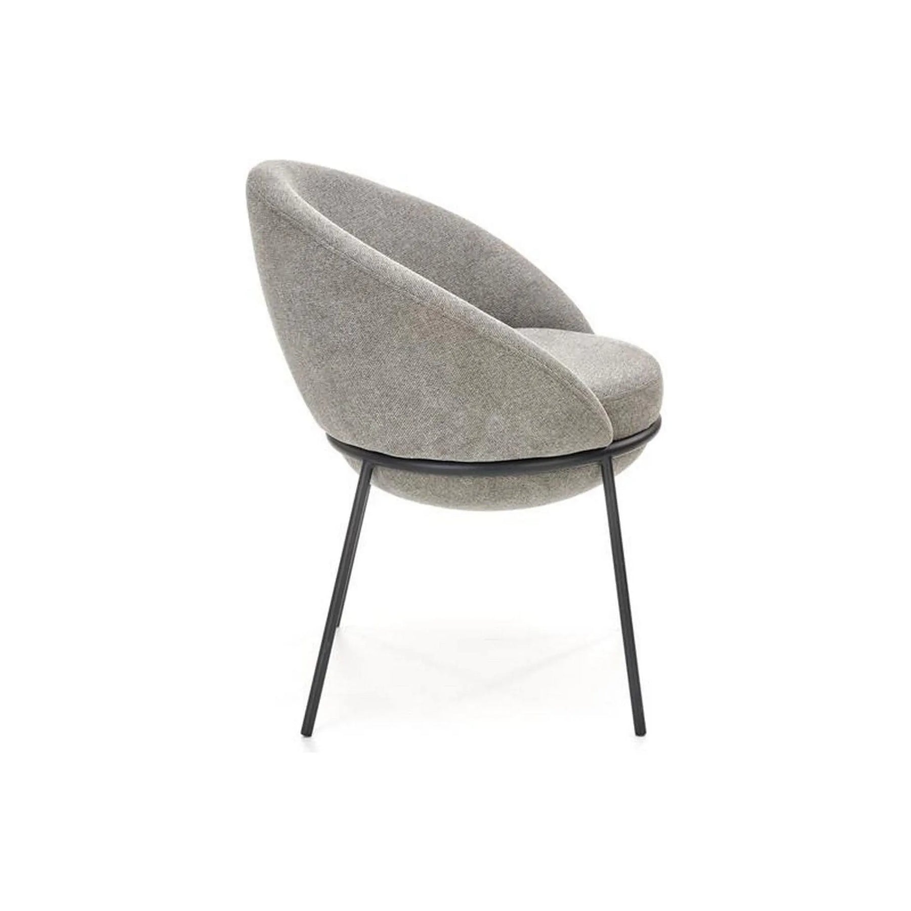 Scaun modern gri cu picioare negre, ideal pentru living – primabucata