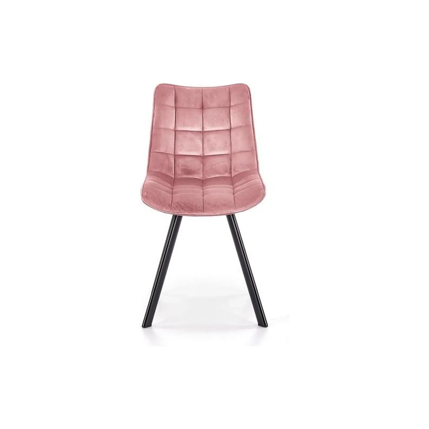 Scaun roz cu picioare negre, modern, ideal pentru living – primabucata