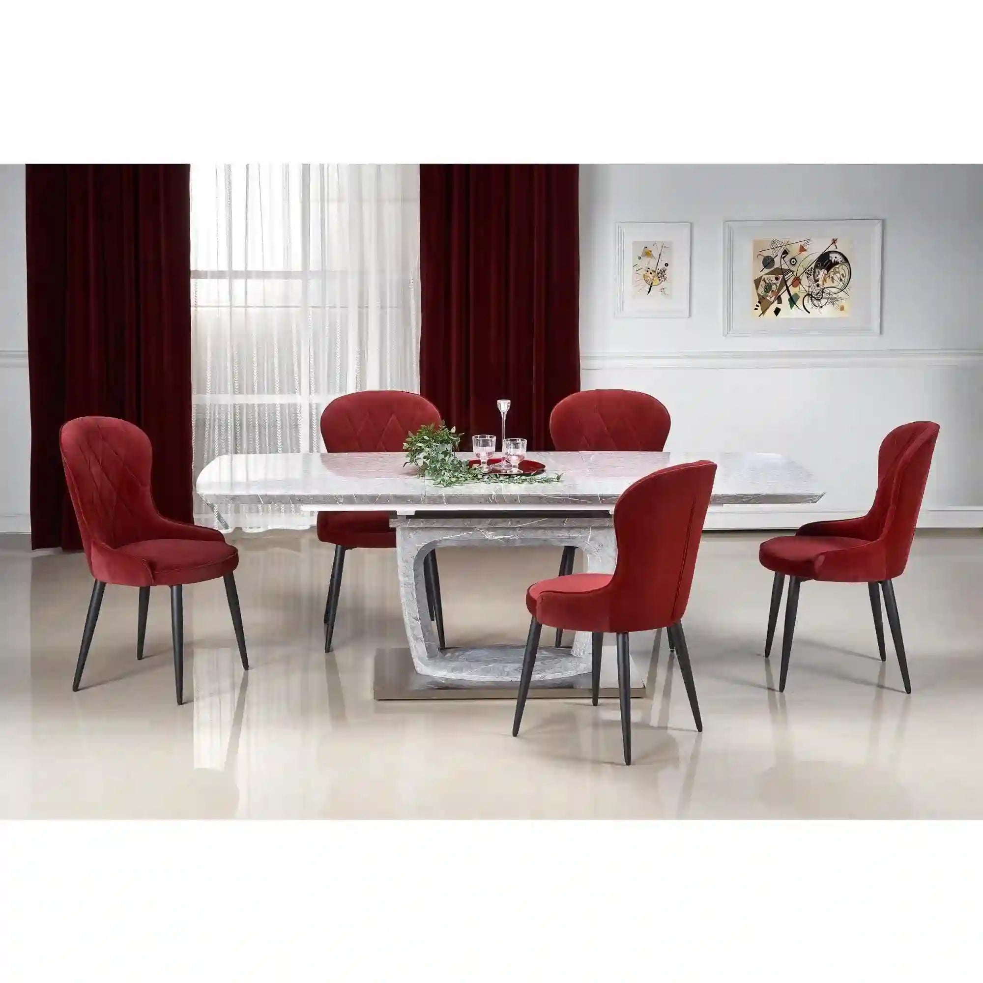 Scaun HOUSTON OCN-36354, visiniu/negru