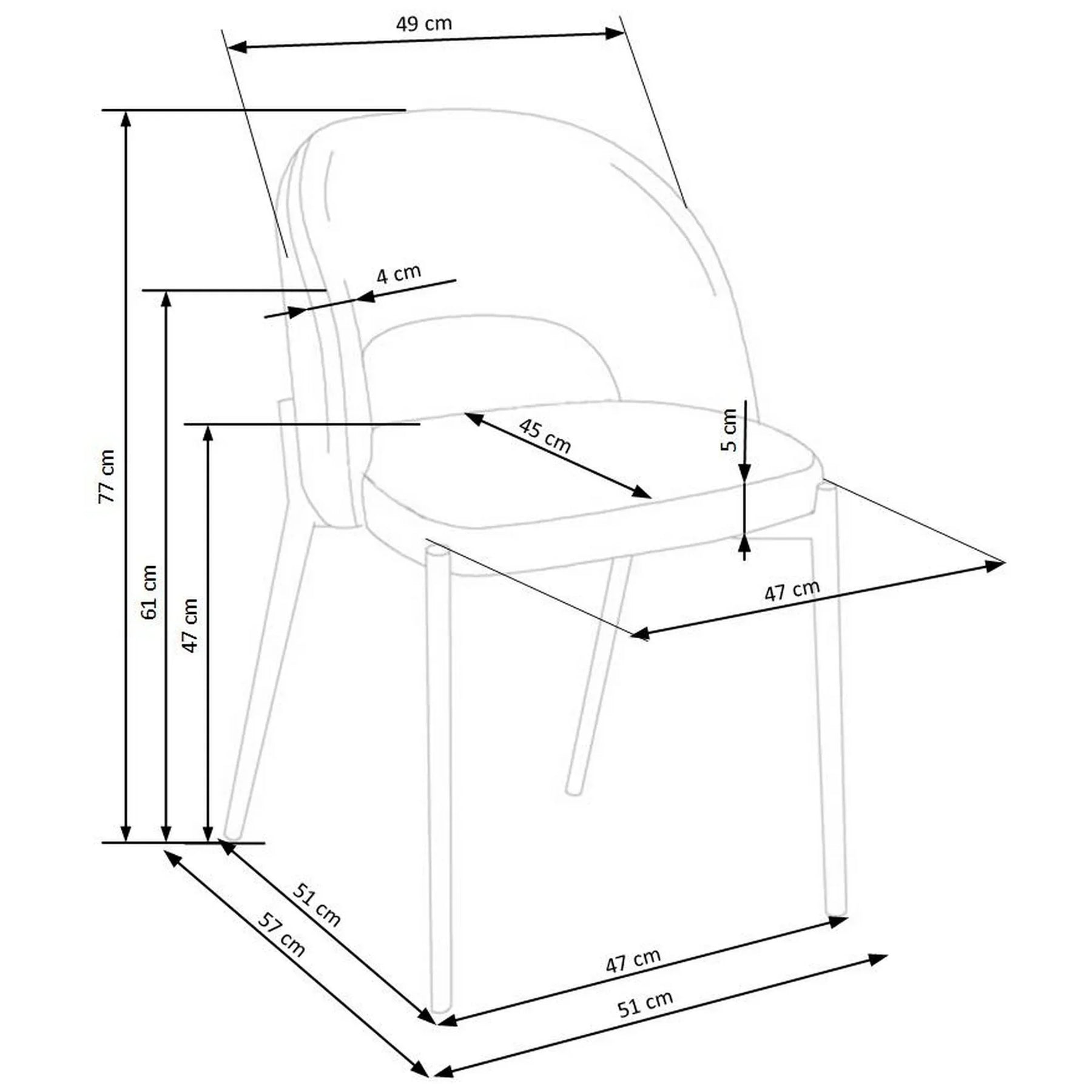 Scaun HOUSTON OCN-36359, bej/negru