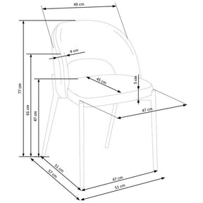 Scaun HOUSTON OCN-36359, bej/negru