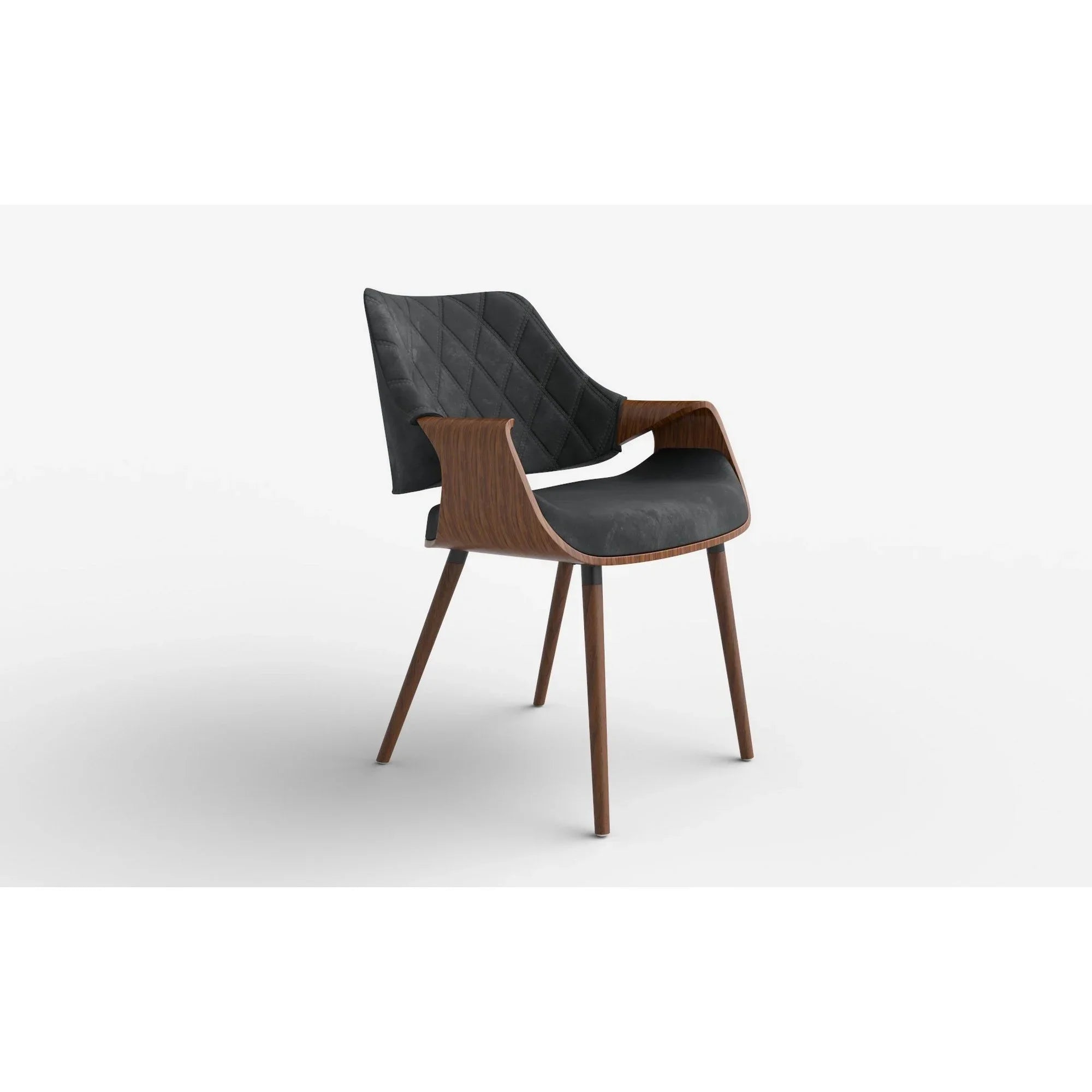 Scaun HOUSTON OCN-36376, negru/nuc