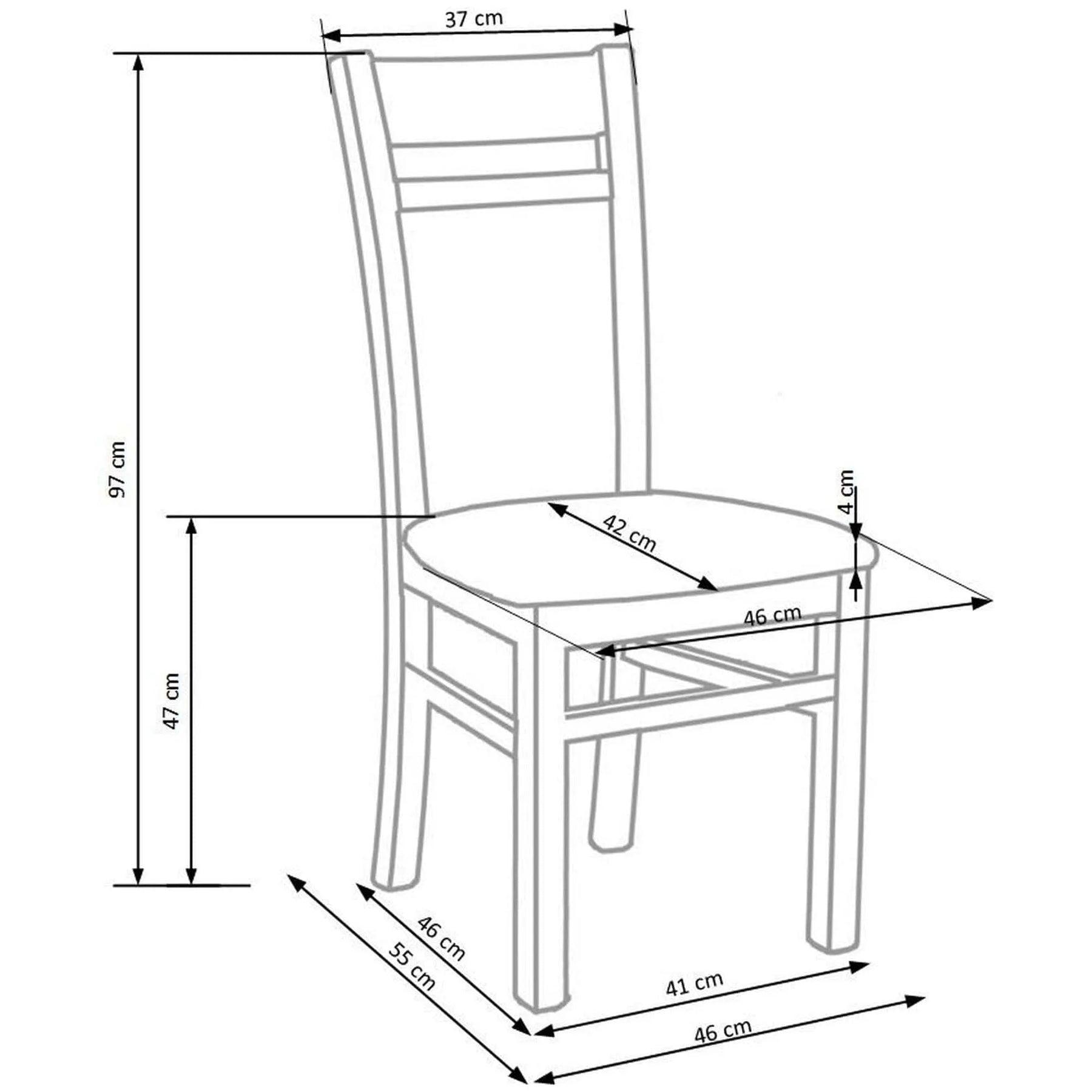 Scaun HOUSTON OCN-36395, gri/stejar/fag