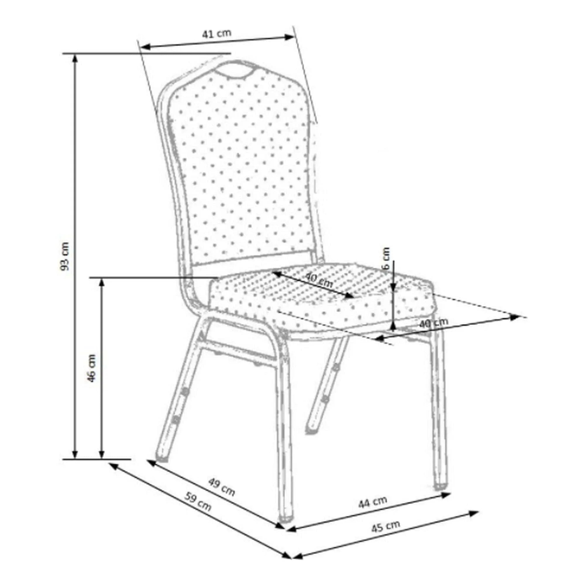 Scaun HOUSTON OCN-36419, albastru/argintiu