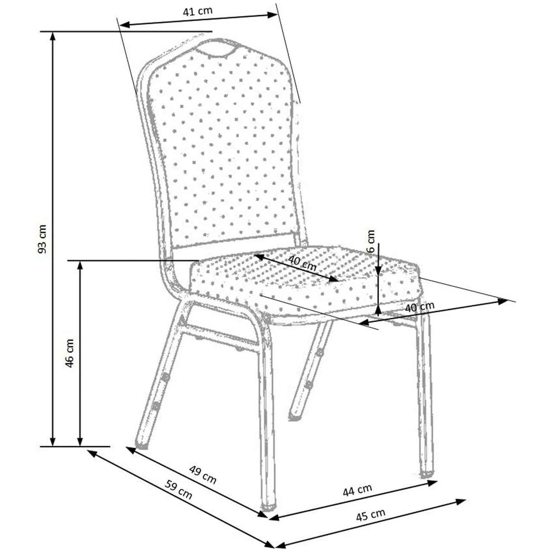 Scaun HOUSTON OCN-36420, rosu/auriu