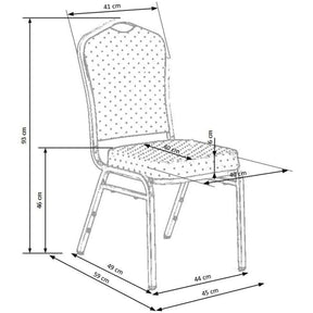 Scaun HOUSTON OCN-36420, rosu/auriu