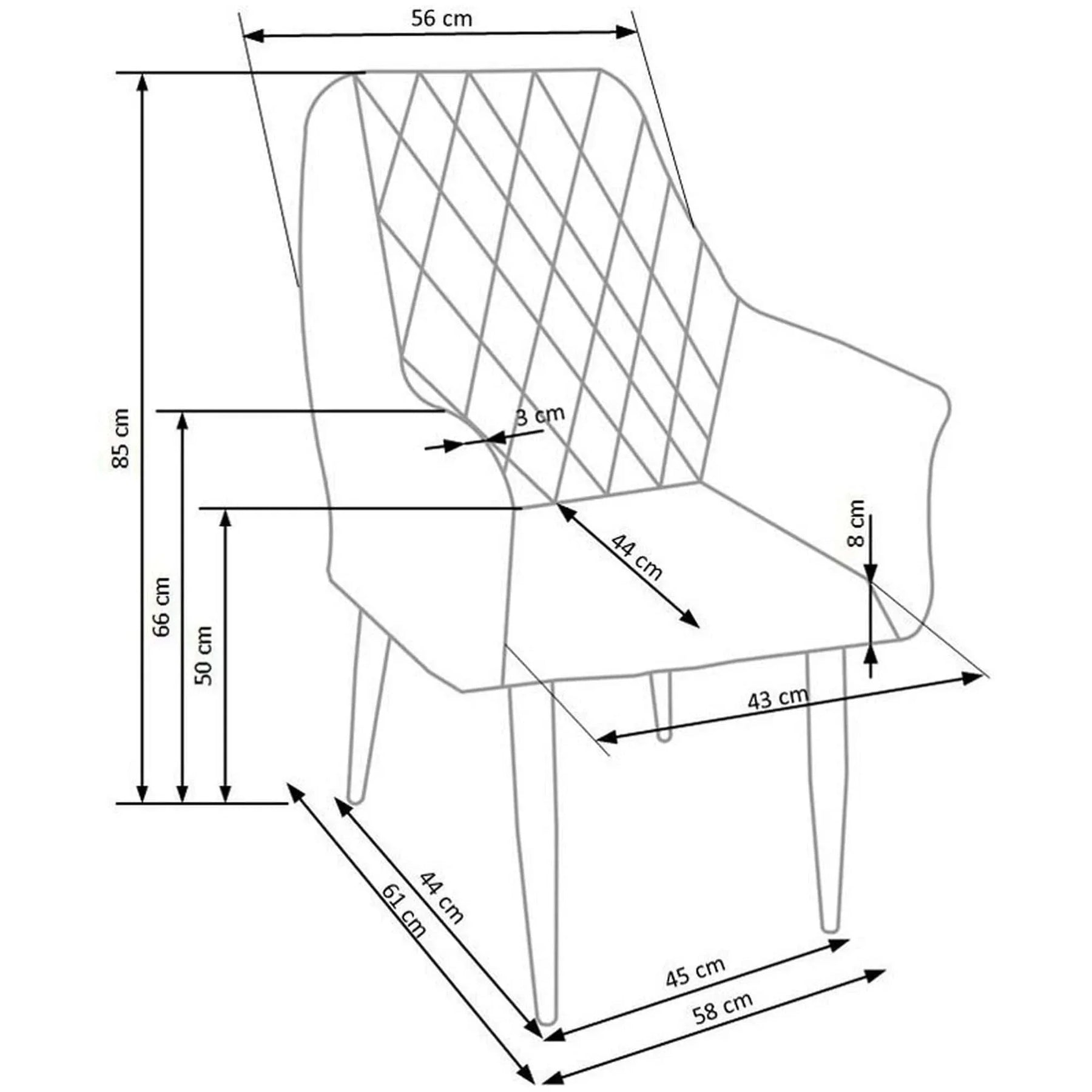 Scaun HOUSTON OCN-36431, bej/stejar