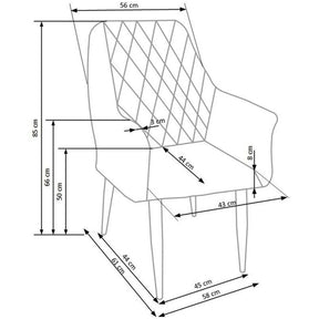 Scaun HOUSTON OCN-36431, bej/stejar