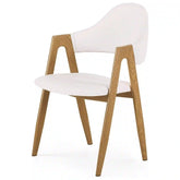 Scaun HOUSTON OCN-36438, alb/stejar