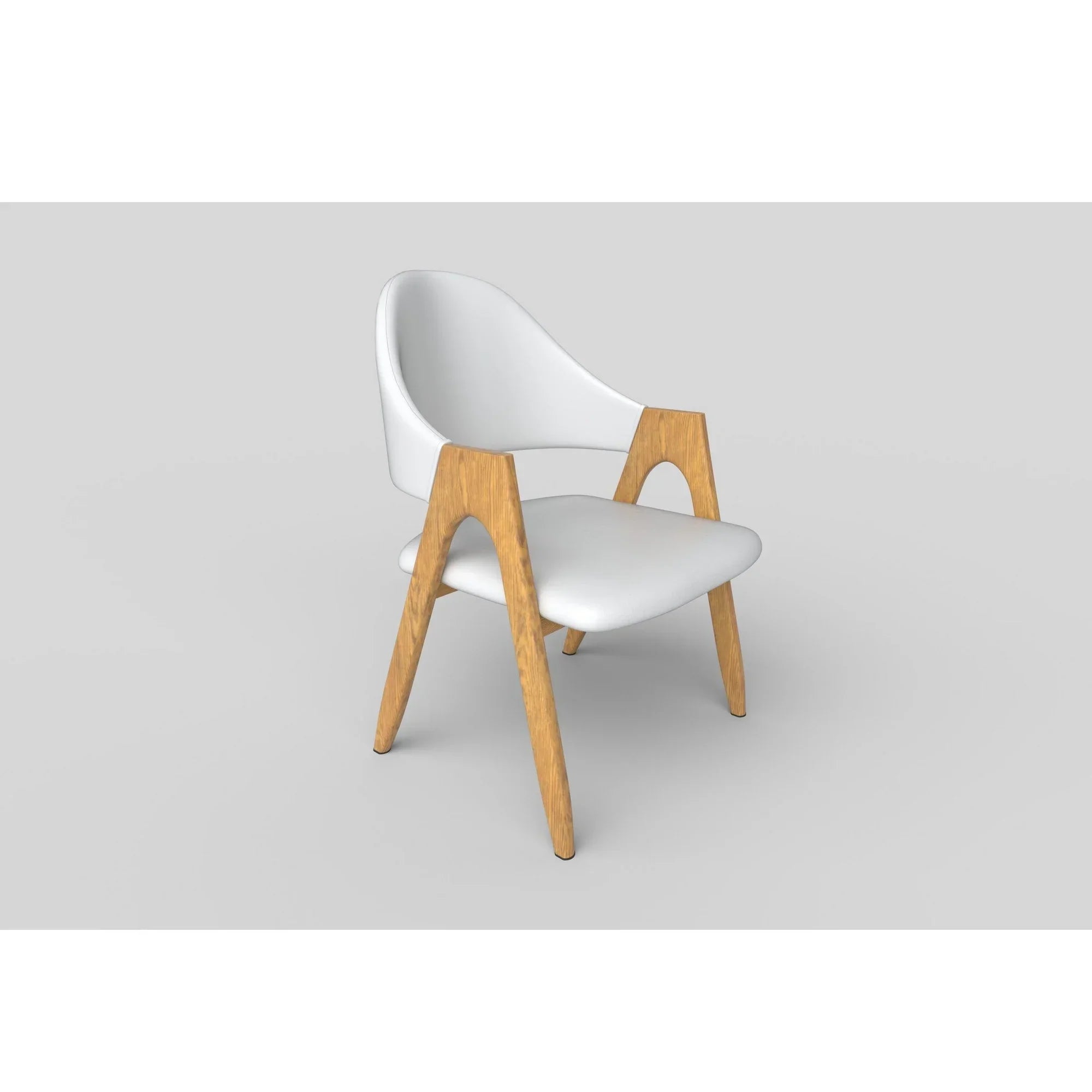 Scaun HOUSTON OCN-36438, alb/stejar