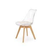 Scaun HOUSTON OCN-36439, alb/transparent