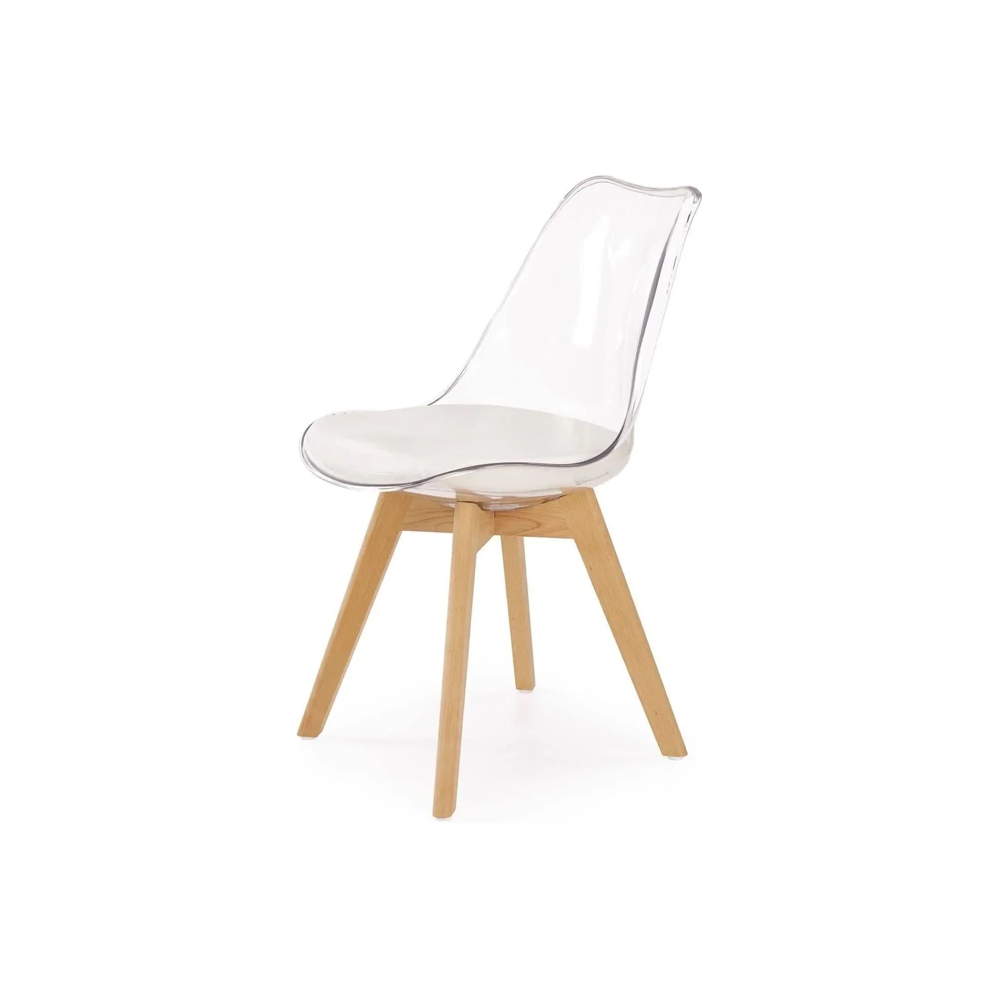 Scaun HOUSTON OCN-36439, alb/transparent