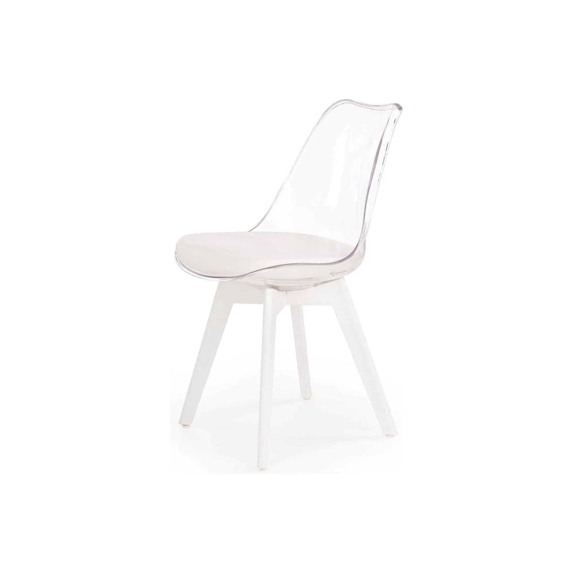 Scaun HOUSTON OCN-36440, alb/transparent